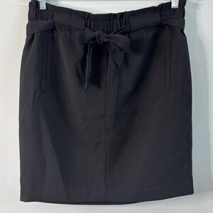 Reitmans Black Pencil Skirt with Tie Front